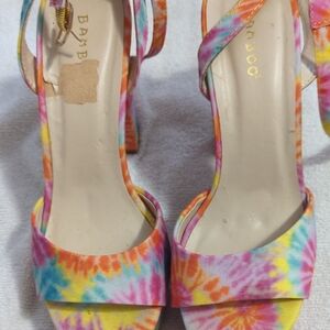 BAMBOO Women's Colorful Tie-Dye Heels